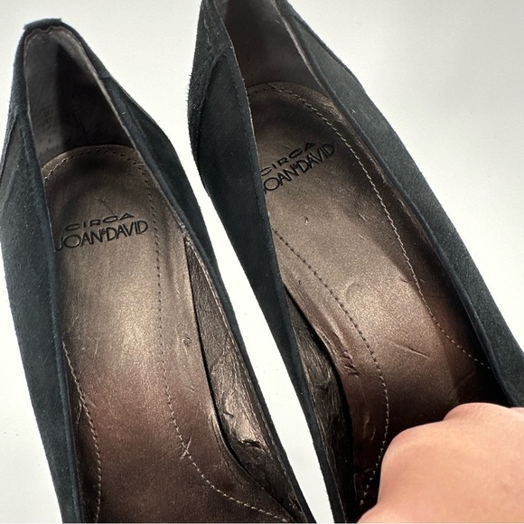 Circa Joan & David Duseascape heels size 6.5 black suede pumps 90s y2k pinup - Picture 12 of 14
